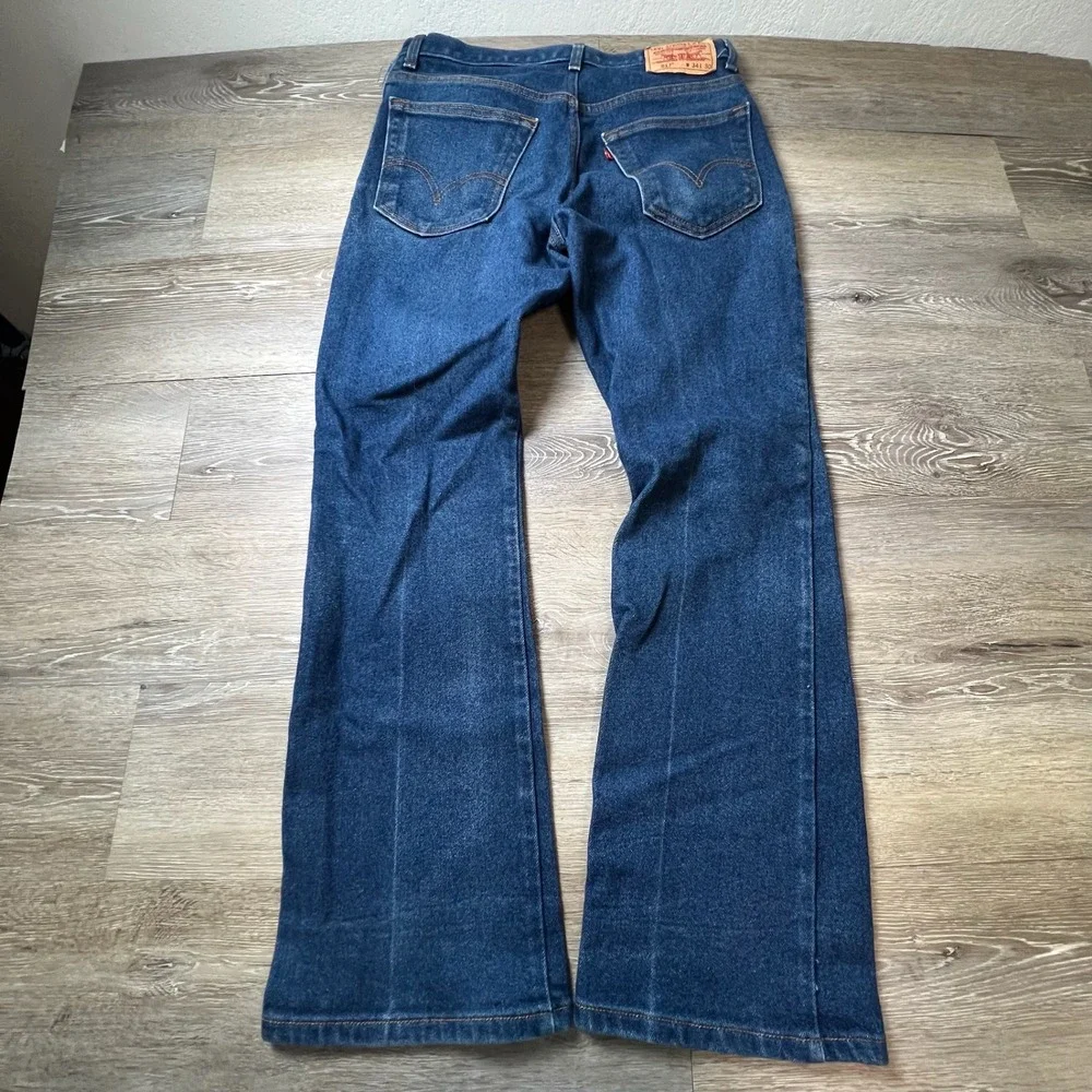 Levi's 517 Boot Cut Jeans Mens 34x30 Blue Dark Wash Denim 00517-2017